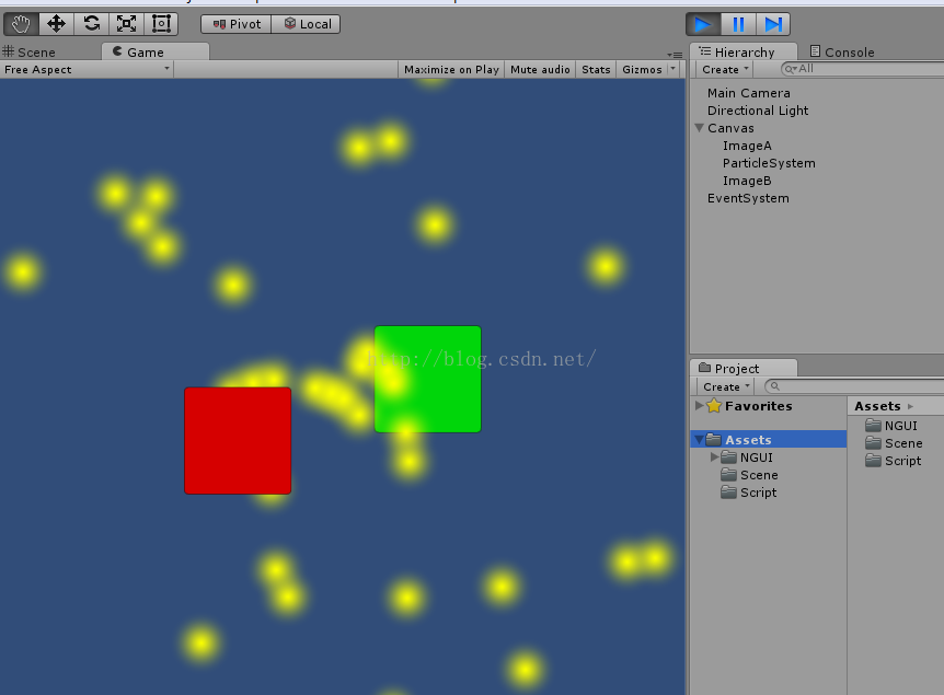 Unity3D粒子系统被2D的NGUI或者UGUI遮挡的问题