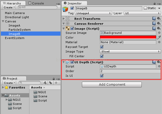 Unity3D粒子系统被2D的NGUI或者UGUI遮挡的问题