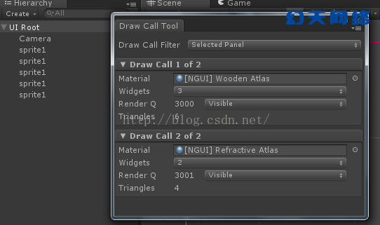 NGUI DrawCall优化