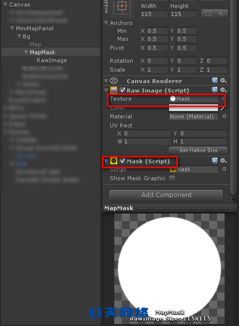 Unity uGui RawImage 渲染小地图